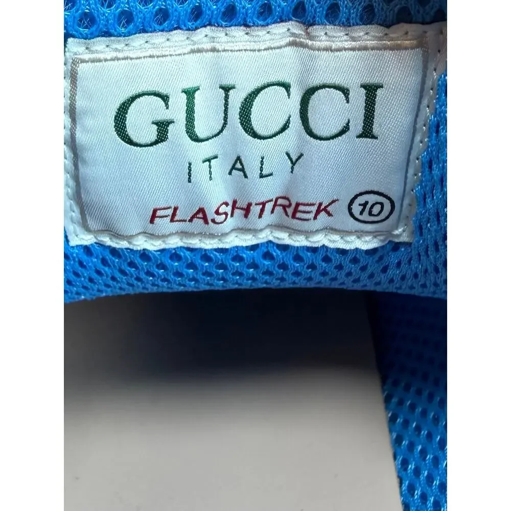 Size 10.5US - Gucci Flashtrek Blue Green Sneakers